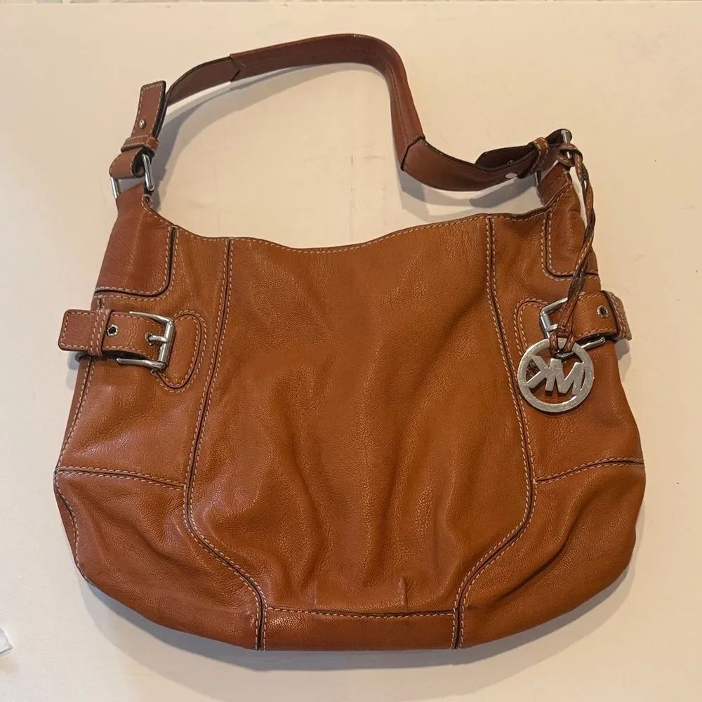 Michael Kors Tan Leather Hobo Bag